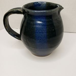Signed art pottery glazed pitcher 1999